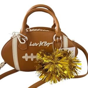 Betsey Johnson Football Faux Leather Handbag Purse NEW Strap